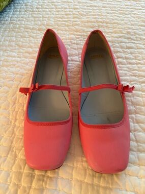 Frances Valentine Pink Leather Mary Janes - Size 9